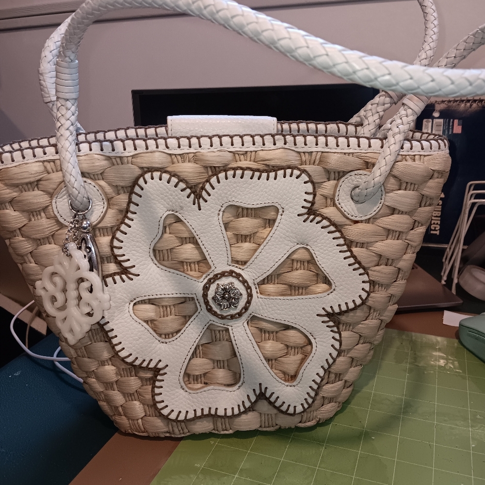 Brighton Cream and White Floral Tote Bag